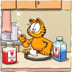 garfield making kool - aid