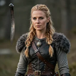 portrait photograph of a real-life female steampunk viking,  Extremely detailed. 8k