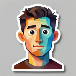 cubist portrait of mrbeast cutout digital illustration cartoon colorful beeple vector art