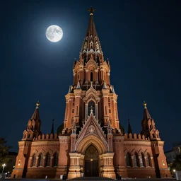 slavic architecture style tower, moonlit night, extremely hyperdetailed symmetrical, intricate 8 k, hdr, unreal engine 5, chiaroscuro, sharp focus, trending on artstation, by jeremy lipking and ferdinand knab and artgerm