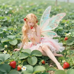 digital art strawberry fairy
