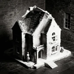 house of horror in the style of M.C Escher