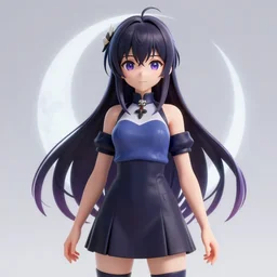 Yukari Yuzuki Eclipse Moon (Kuroyu) , digital art , 3D , rendered with raytracing on