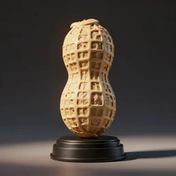 cgi render of a peanut trophy