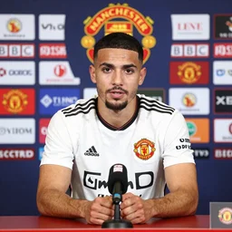 BBC Sports photography of a Manchester United press conference introducing the Joker, their latest signing