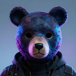 a cyberpunk bear mask, digital art, trending on artstation,