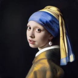 gonzo as the girl with a pearl earring, incredibly detailed, hyperrealistic, stylistic, painting