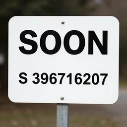 photo of a sign saying soon - S 3967166207