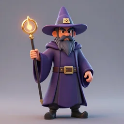 wizard, stylized, 3 d, highly detailed, concept art, cel shading, toon shading, outline shader, anime shader, 4 k, unreal engine, blender, artstation