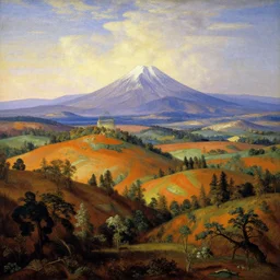 majestic landscape by john martin and carl gustav carus | vibrant colors | photography | realism | dslr photo