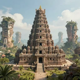 photography of an archipelago of never seen before ancient indian temple. ofinspiring science fiction, intricate, elegant, uplifting, inspirational, highly detailed by beksinski and simon stalenhag