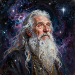 beautiful oil painting with high detail of a wise Space ent((((((bliss)))))) made of stars and plasma, hybrid from dungeons and dragons and art direction by James Cameron ;by artgerm; wayne reynolds art station; cinematic quality character render; low angle; ultra high quality model; production quality cinema model