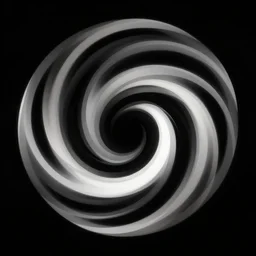 clean smooth colored curves spiraling around the center of a featureless black background, abstract vector art, geometric, futurism