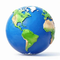 the earth pixel arts, highly detailed