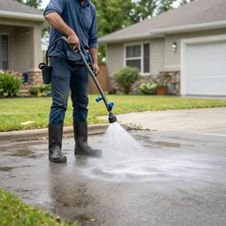 power washing driveway