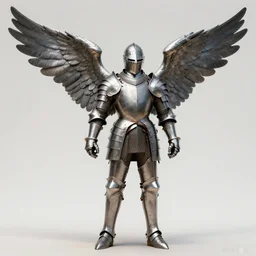 incredibly detailed, a winged knight in mithril armour by sargent