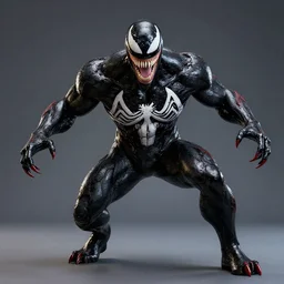 venom fused reverse flash, studio photo, 4 k