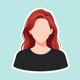 girl with red hair. black shirt. can't see face. centered median photoshop filter cutout vector behance hd artgerm jesper ejsing!