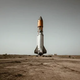 distant abandoned rocket