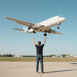 a man becoming a plane