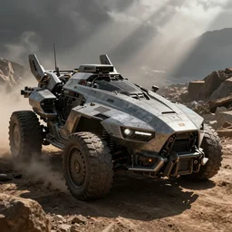 an armored futuristic sci fi vehicle, unreal engine, cinematic lighting