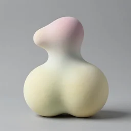 one balanced asymmetrical biomorphic form with ombre light pastel colors, by claude monet, professional fruit photography