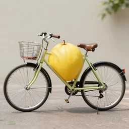 it is a picture of a bike when you look at it first, but is actually a fruit