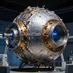 photograph of a scifi fusion reactor, NASA, future technology, 4K, Detailed, HDR