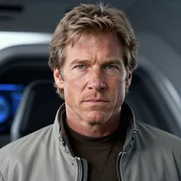 character portrait closeup harrison ford hybrid han solo standing in the cockpit of the millennium falcon, confident, jim lee, beeple, wlop, artgerm, dan mumford, action pose, trending on artstation, octane