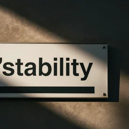a sign that says'stability'