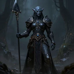 dark night elf, heroes of might and magic, trending on art station, fantasy, smooth