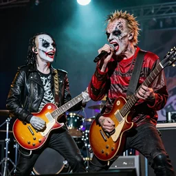 the band slipknot playing live with freddy krueger singing