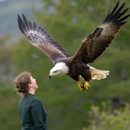 a tilt shift photo of an eagle by Tadashi Nakayama and Judith Leyster
