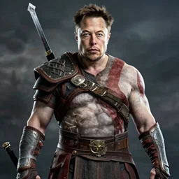 Elon musk as god of war