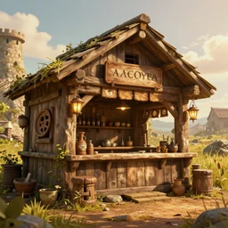alchemy tavern, hyperdetailed, artstation, cgsociety, golden hour 8 k, volumetric lighting