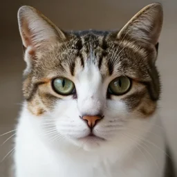a cat, close up view