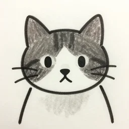 poorly drawn cat
