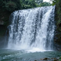 peaceful beautiful waterfall