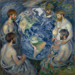 a painting so beautiful and universally loved it creates peace on earth by claude monet, by titian, by velazquez, by cezanne, by gaston bussiere, detailed, volumetric lighting, impactful masterpiece