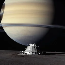 hidden base on one of Saturn's moons