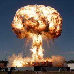 8 k, detailed, realistic photograph of a nuclear explosion in west virginia