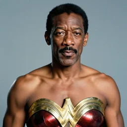 dslr photography of bill cosby as wonderwoman, head and shoulders photography, cinematic, studio portrait