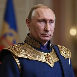 Putin as thanos, Cinematic, Portrait, Ultra-HD, Beautiful Lighting, insanely detailed and intricate, hypermaximalist, elegant, ornate, hyper realistic, super detailed