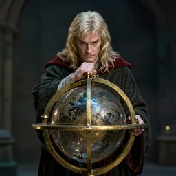 Merlin pondering his orb