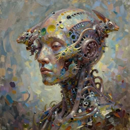 concept art of an artificial intelligence creating a new species, oil painting by Jama Jurabaev, extremely detailed, brush hard, artstation, for AAA game, high quality
