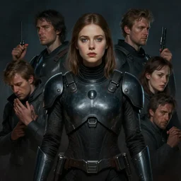 masterpiece medium portrait concept art by thomas blackshear, imogen poots as a space templar star flight, matte painting, dramatic, emotional, cinematic moody colors, realistic shaded lighting poster by hsiao ron chen, ilya kuvshinov, magali villeneuve, artgerm, jeremy lipkin and michael garmash and rob rey, christophe vacher