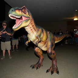 jeff goldblum cosplaying a raptor, dragoncon, flash photography, full length, 3 5 mm, f / 2. 8