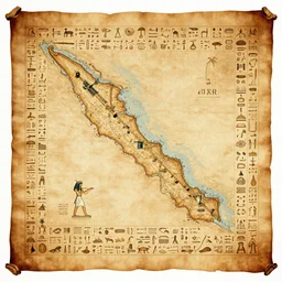 map of atlantis, hieroglyph, egyptian papyrus