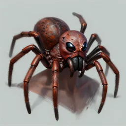 pathfinder anadi. humanoid arachnid. head and shoulder portrait of a human with spiderface. digital artwork. trending on artstation.