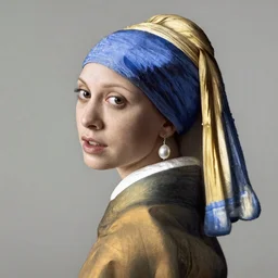 Millie Bobby Brown as girl with a pearl earring.